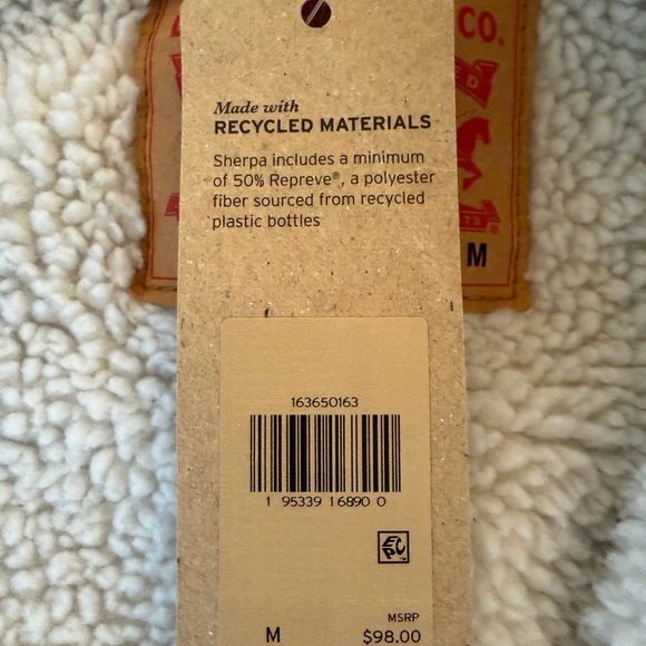 Levi's Men's Olive Green Sherpa Lined Jacket size Medium - Picture 5 of 5